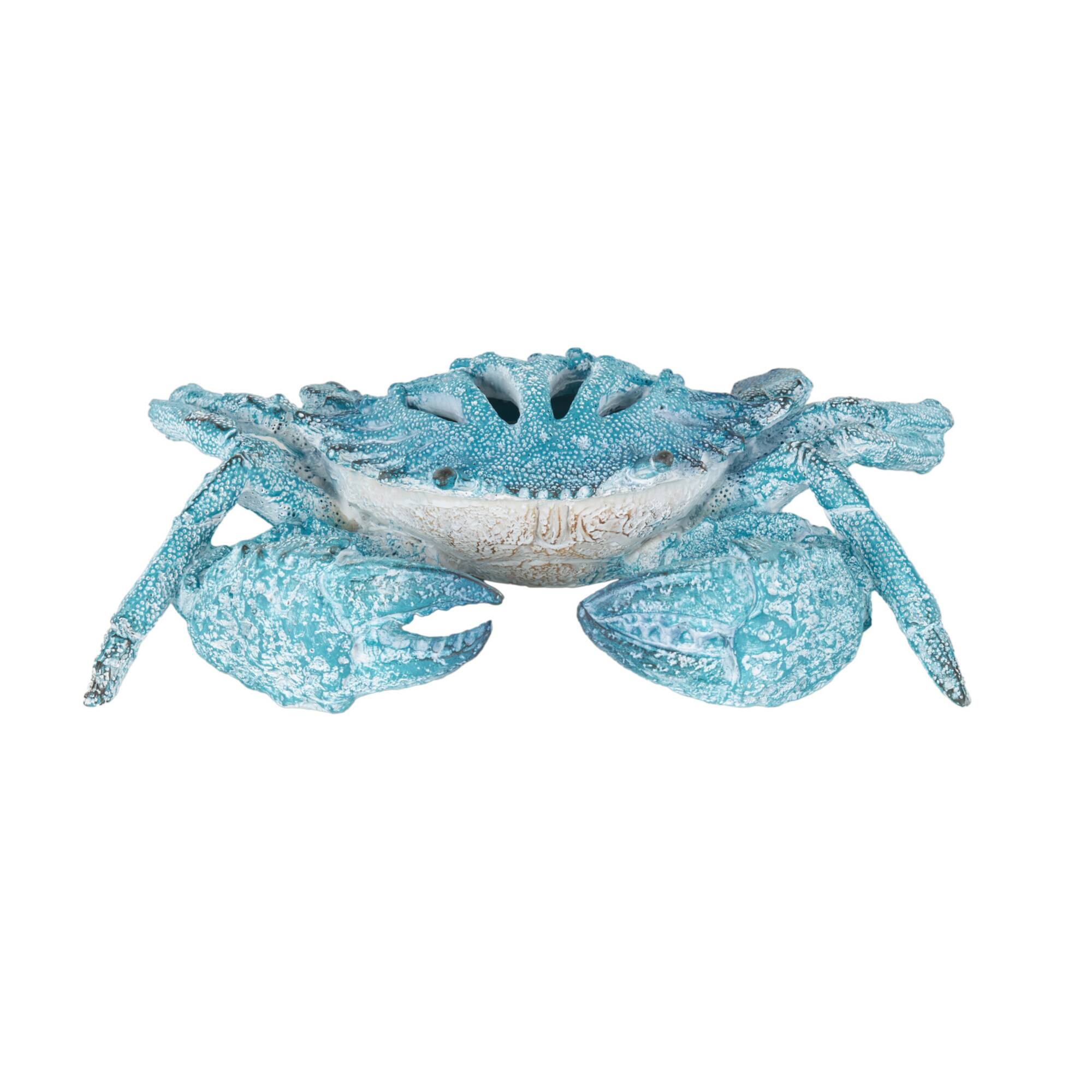 10" Polystone Crab Textured Decorative Sculpture